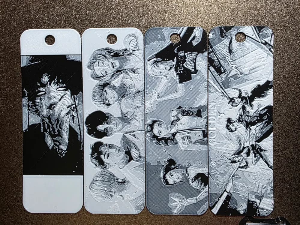 Huntrix and Saja Boys Fan Art Bookmarks Set of 4 by AirMechDesigns HueForge model: Huntrix and Saja Boys Fan Art Bookmarks Set of 4 by AirMechDesigns