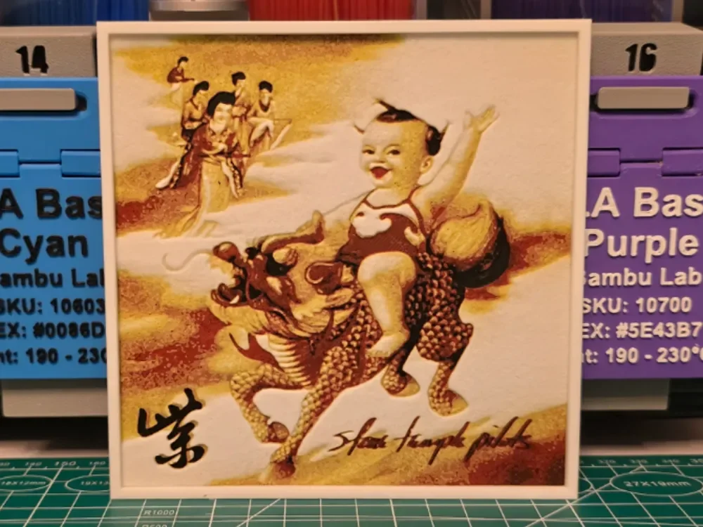 Stone Temple Pilots "Purple" Album - Hueforge Art by Lumpy3D HueForge model: Stone Temple Pilots "Purple" Album - Hueforge Art by Lumpy3D