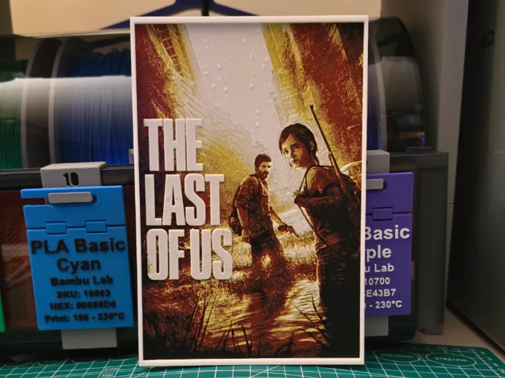 The Last of Us Game Poster - Hueforge Art by Lumpy3D HueForge model: The Last of Us Game Poster - Hueforge Art by Lumpy3D