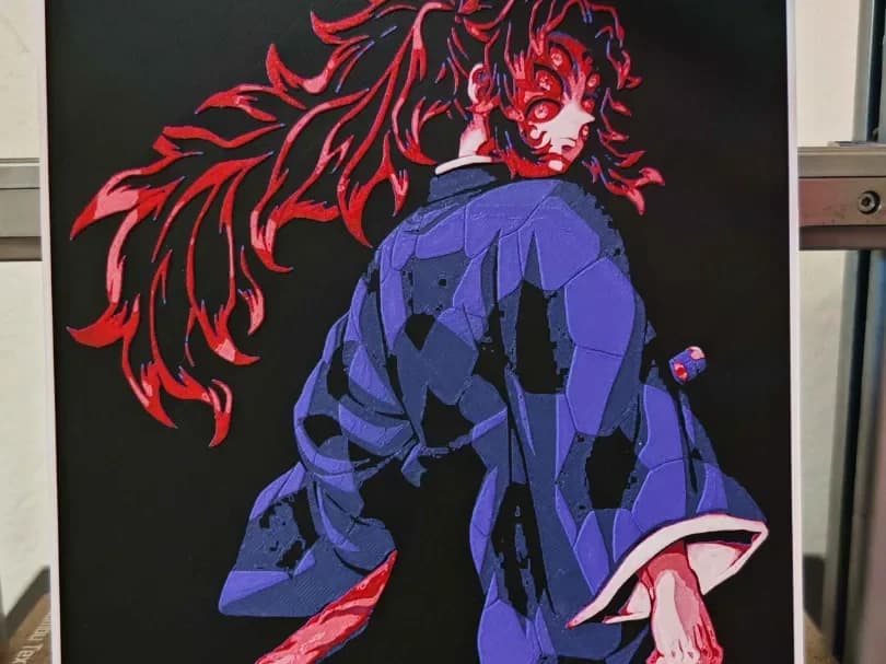 Demon Slayer - Kokushibo/upper 1 hueforge by bzz999 HueForge model: Demon Slayer - Kokushibo/upper 1 hueforge by bzz999