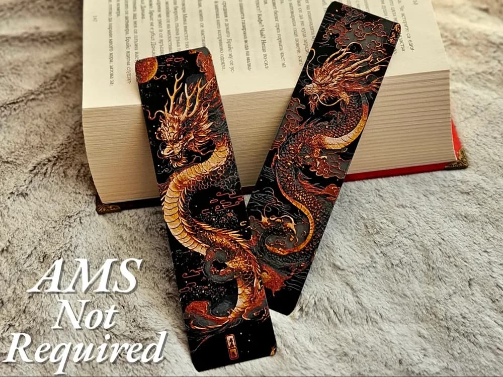 Dragon Dynasty - Bookmarks Set by C3D HueForge model: Dragon Dynasty - Bookmarks Set by C3D