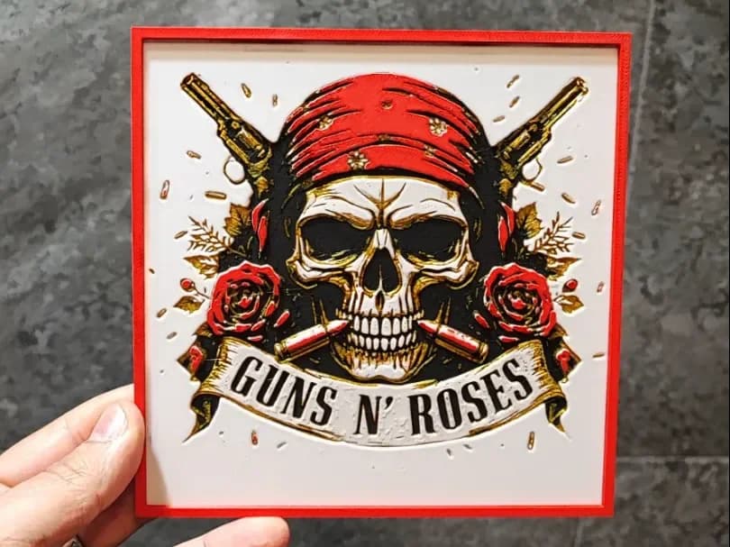 Guns & Roses by Garuda3D HueForge model: Guns & Roses by Garuda3D