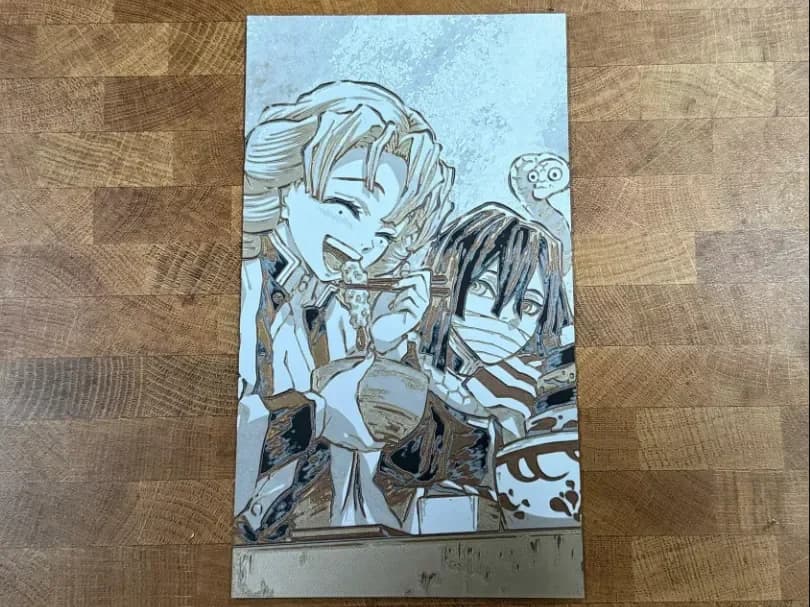 Demon Slayer - Hashira Date, Love and Serpent by Pretty Okay Prints HueForge model: Demon Slayer - Hashira Date, Love and Serpent by Pretty Okay Prints