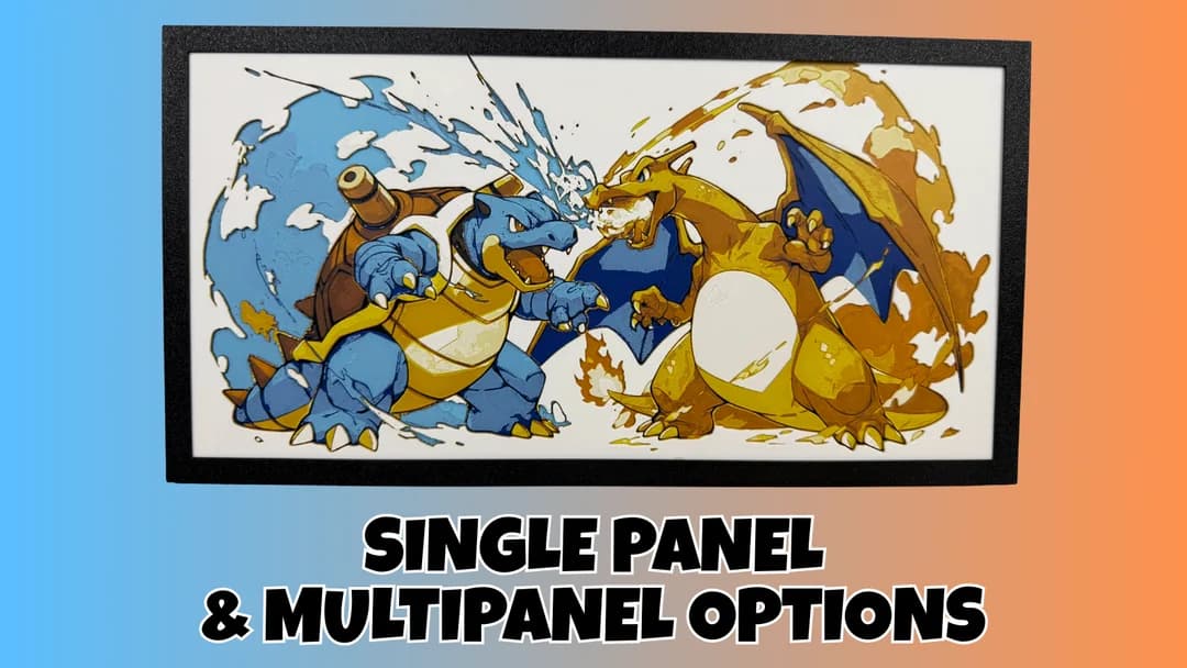 Blastoise vs Charizard by Canadian Gamer HueForge model: Blastoise vs Charizard by Canadian Gamer