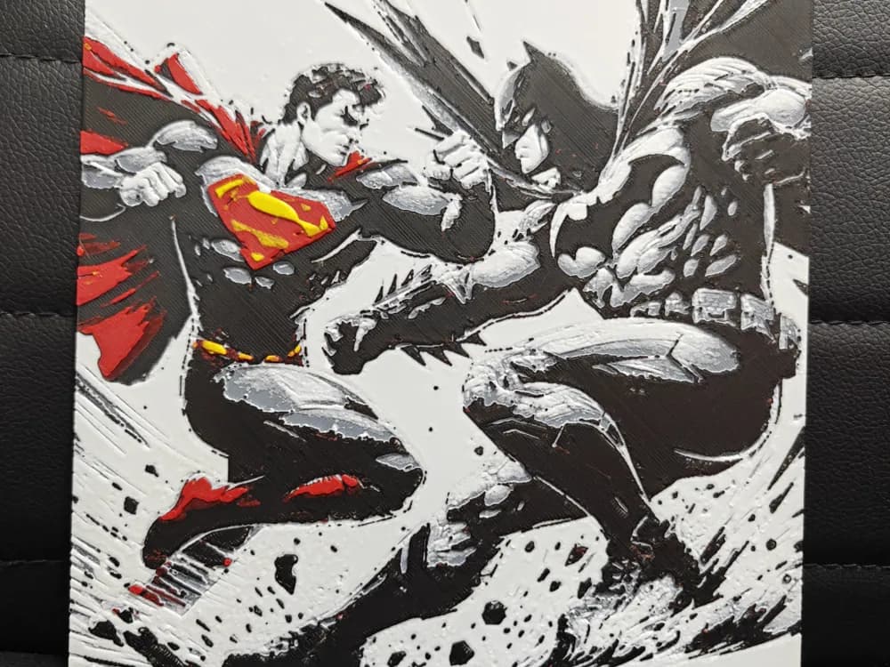Batman vs Superman by TheHueforgeLady HueForge model: Batman vs Superman by TheHueforgeLady