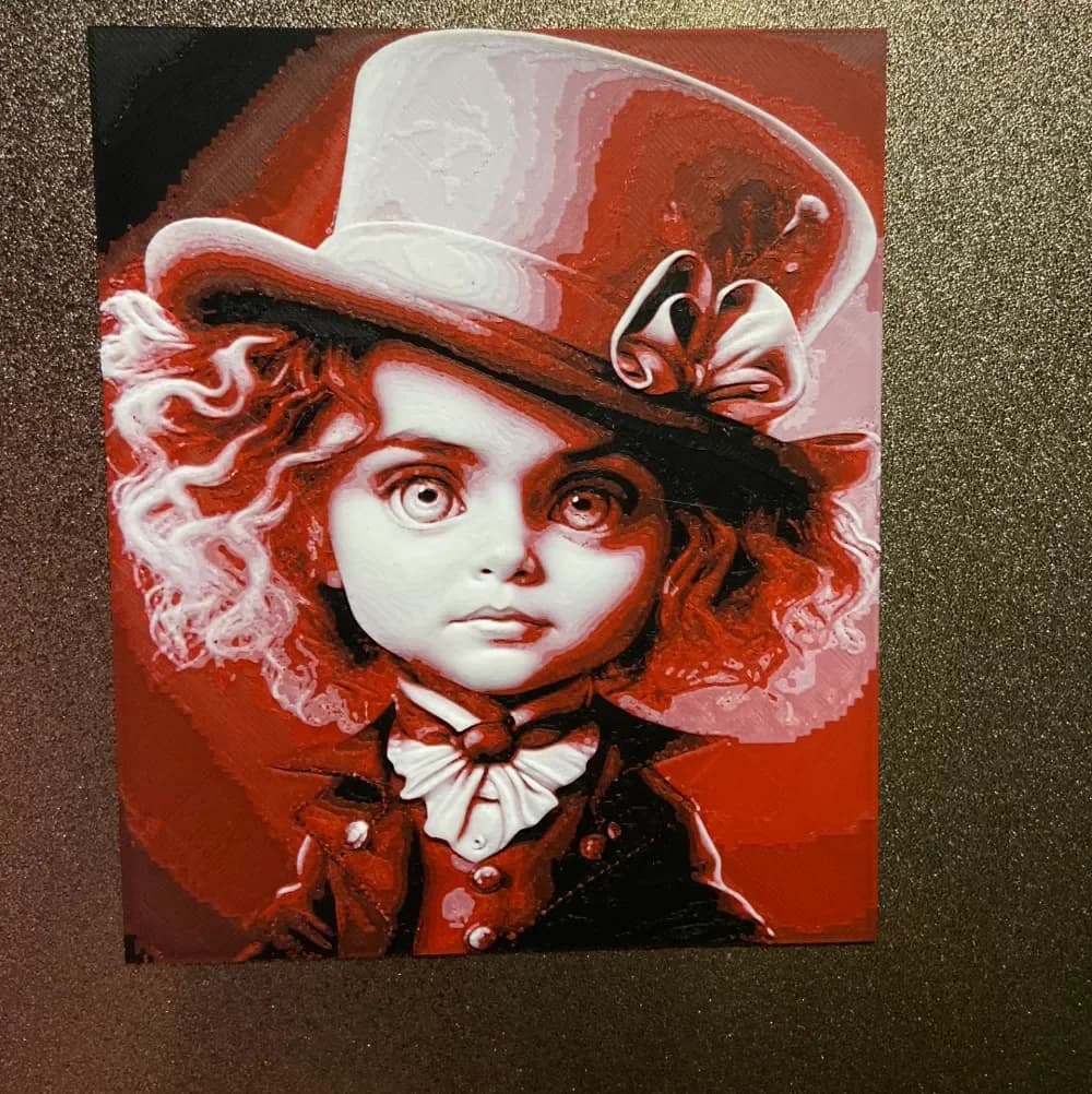 Kid mad hatter hueforge by Morganja HueForge model: Kid mad hatter hueforge by Morganja