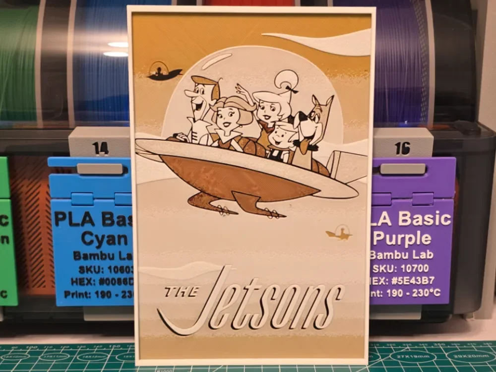 The Jetsons Poster - Hueforge Art by Lumpy3D HueForge model: The Jetsons Poster - Hueforge Art by Lumpy3D