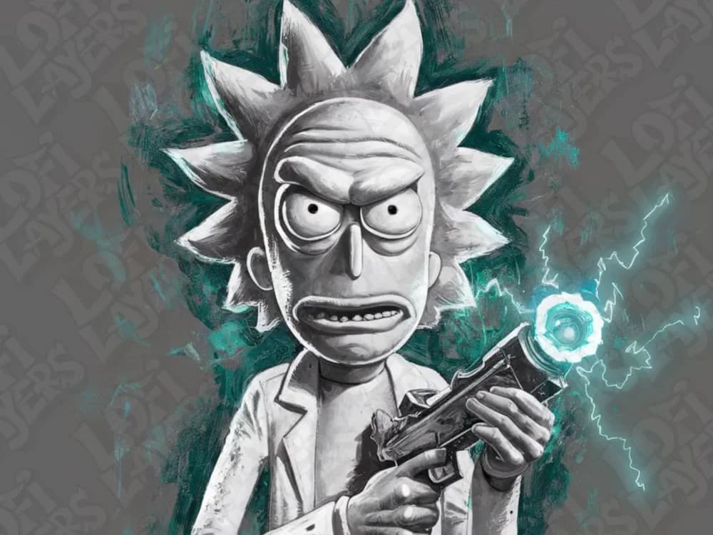Rick from Rick and Morty Hueforge by LoFi Layers HueForge model: Rick from Rick and Morty Hueforge by LoFi Layers