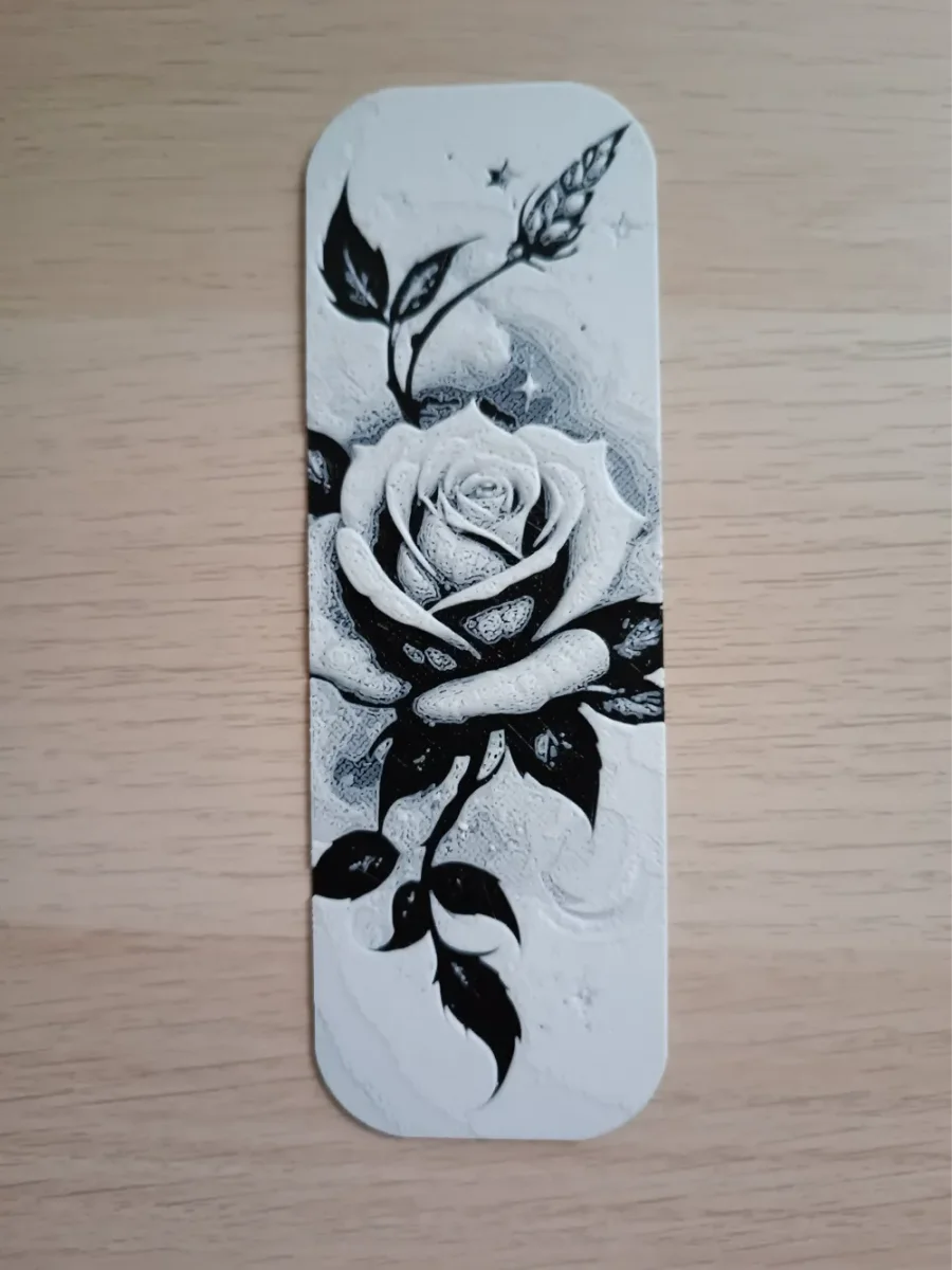 Rose Bookmark by Atrus Design HueForge model: Rose Bookmark by Atrus Design