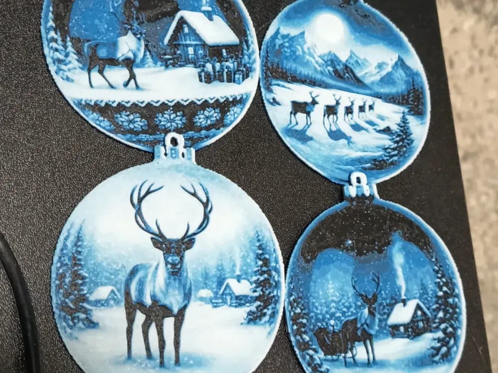 Christmas ornament hueforge 4pcs by 3DNesy HueForge model: Christmas ornament hueforge 4pcs by 3DNesy