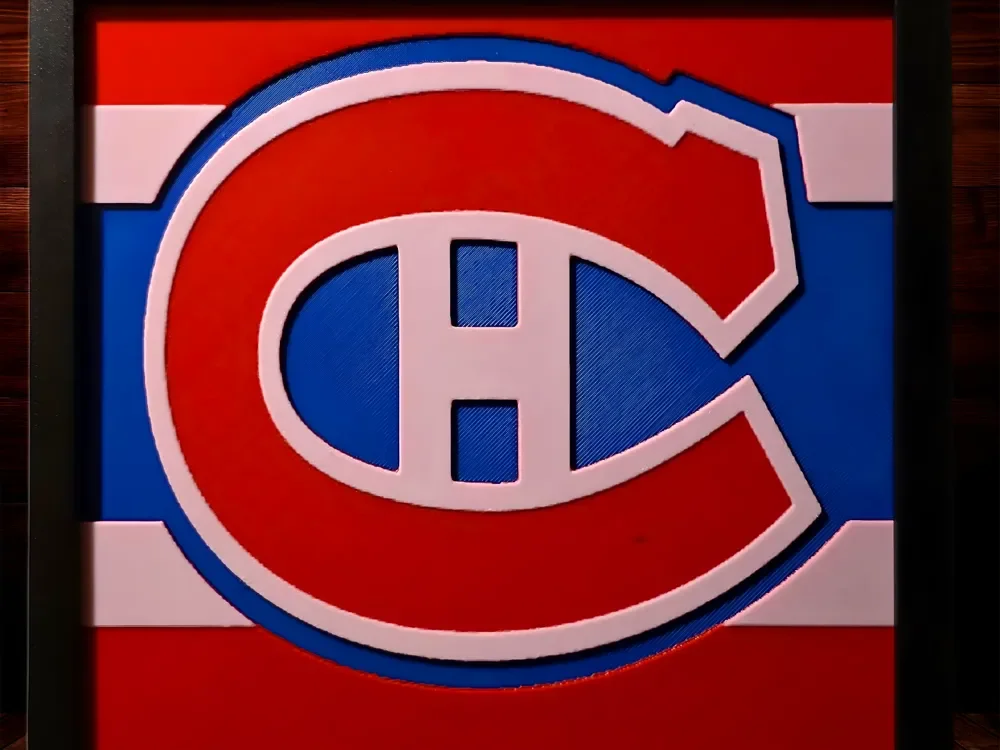 Montreal Canadiens / Canadiens de Montréal HF logo by Side Quest Hues HueForge model: Montreal Canadiens / Canadiens de Montréal HF logo by Side Quest Hues