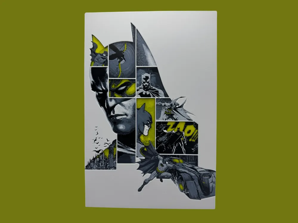 HueForge model: Batman - 80th Anniversary Artwork by Canadian Gamer