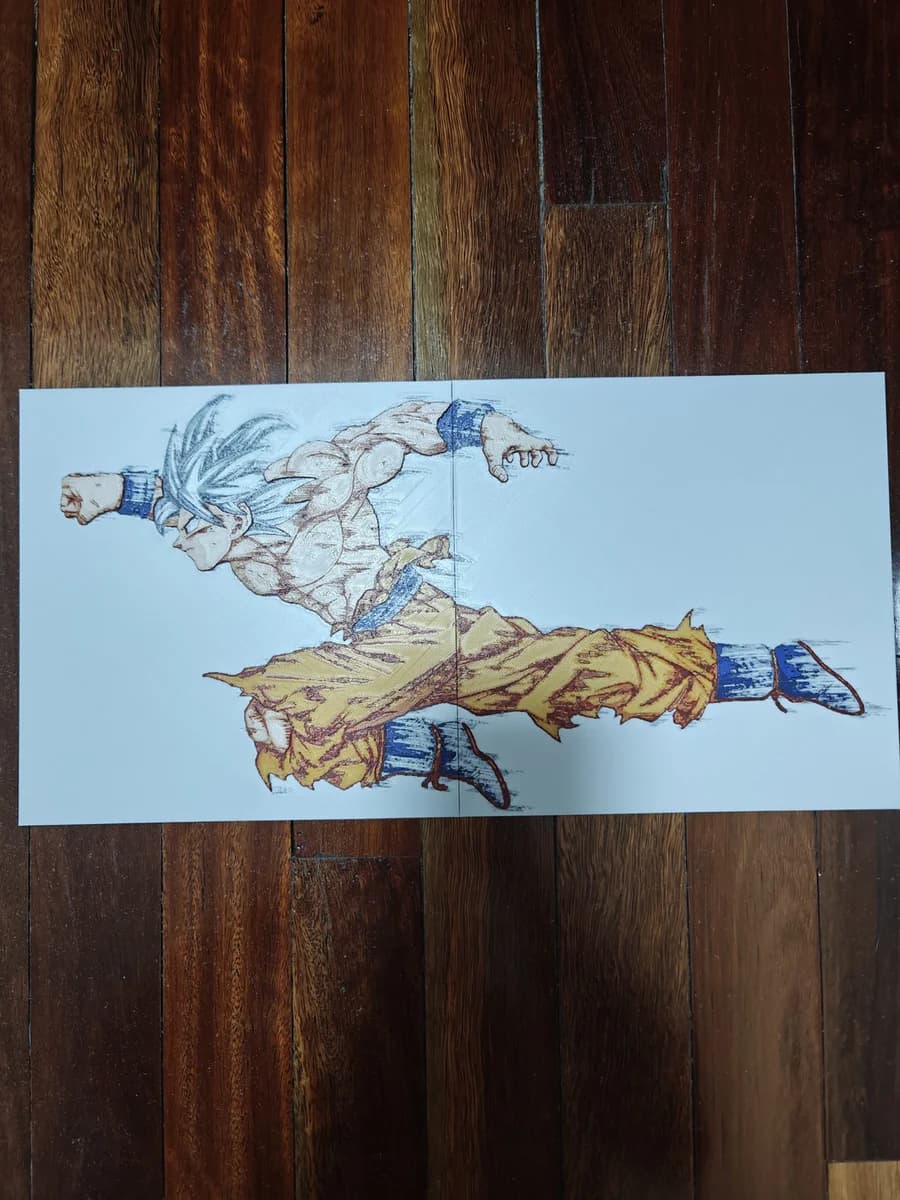 HueForge model: MUI Goku Vs by TheHueforgeLady