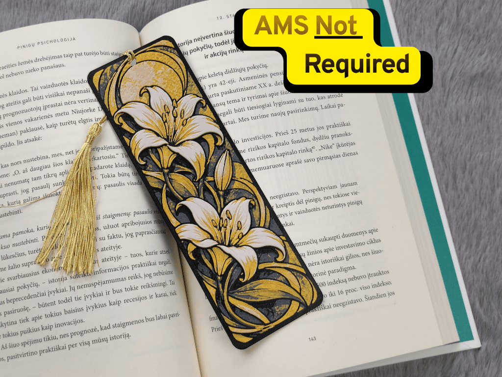 Elegant Golden Lily Bookmark Elegant Golden Lily Bookmark