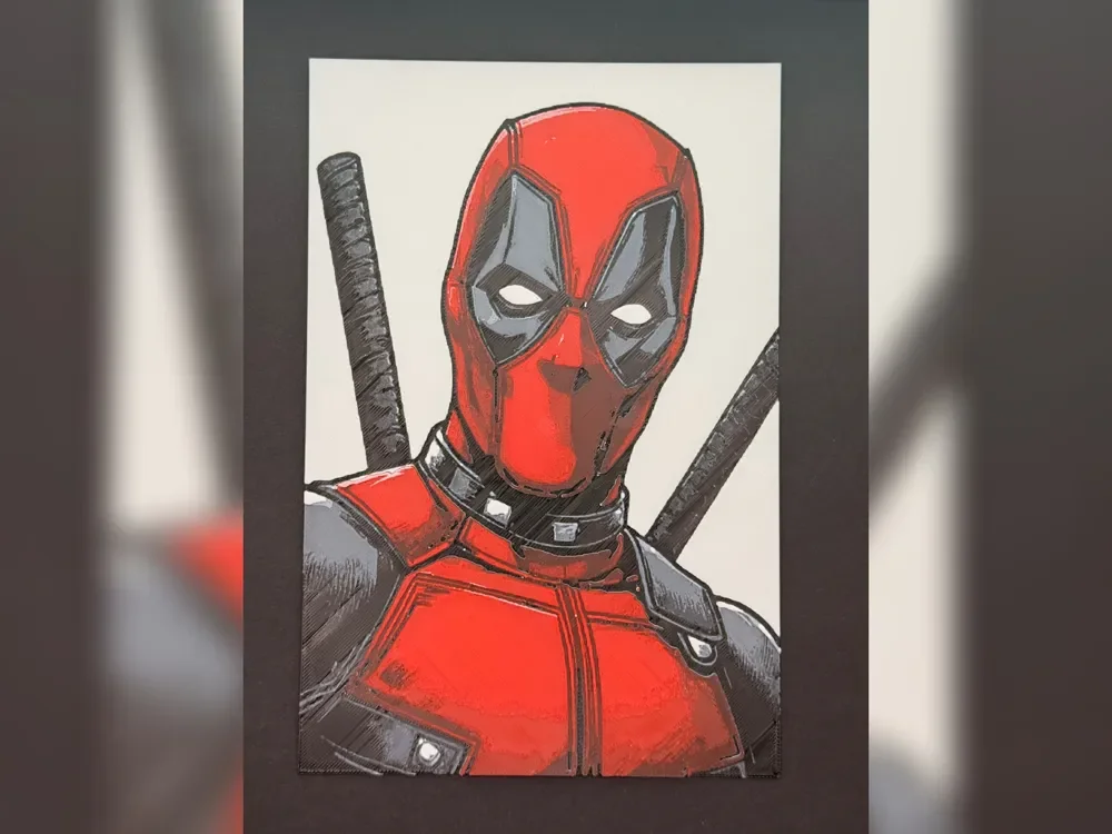 Deadpool Portrait HueForge Print Deadpool Portrait HueForge Print