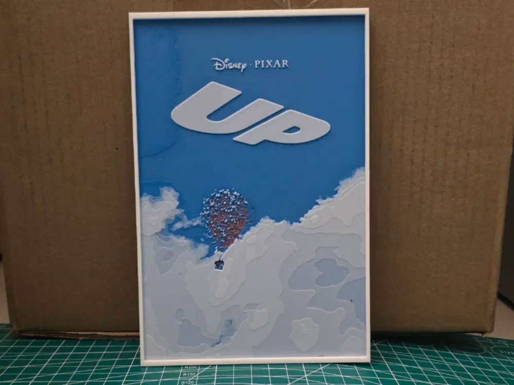 Up Movie Poster - Hueforge Art by Lumpy3D HueForge model: Up Movie Poster - Hueforge Art by Lumpy3D