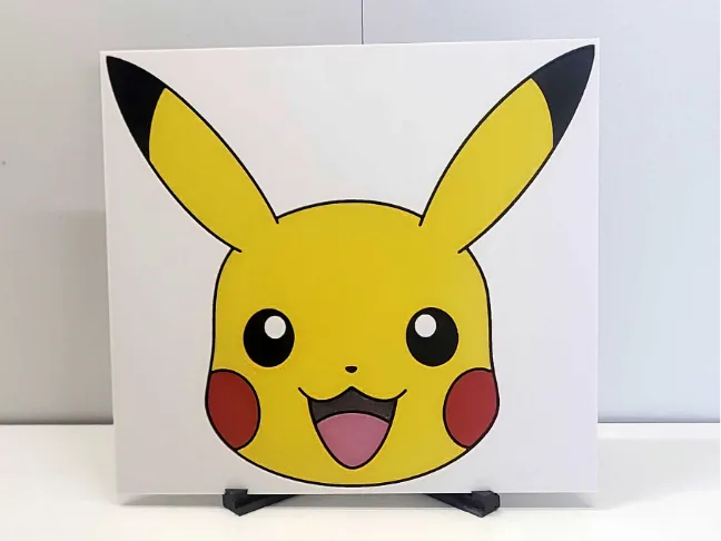 Pikachu Head by Poly3D HueForge model: Pikachu Head by Poly3D