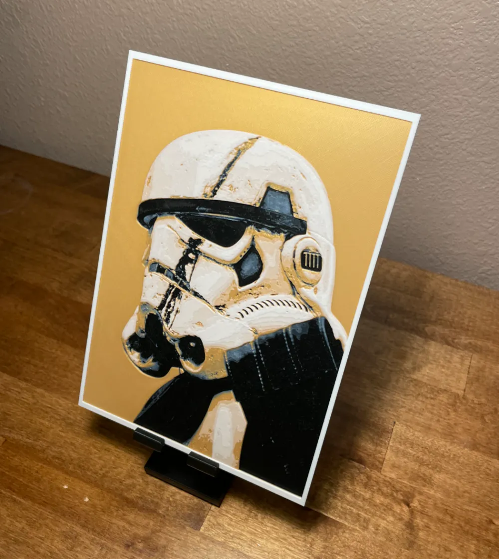 HueForge model: Hueforge - Star Wars - Storm Trooper Scar Face by Cloudy Nostalgia