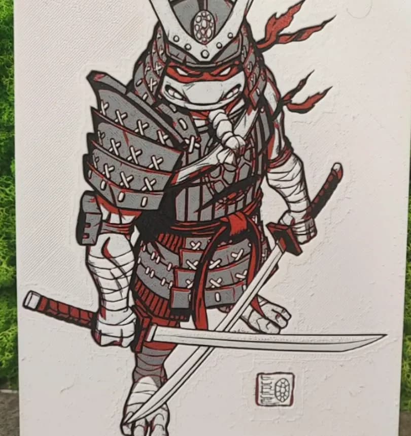 Samurai Turtle by Garuda3D HueForge model: Samurai Turtle by Garuda3D