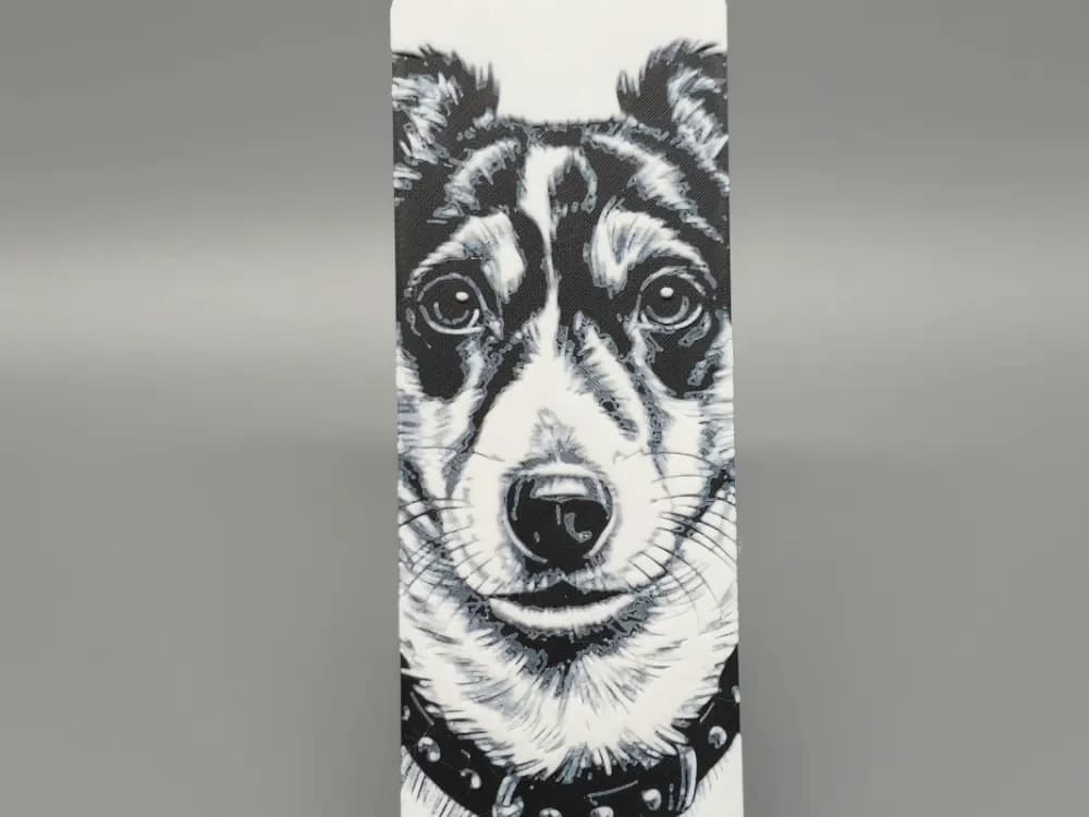 "Bookmark" Black & White Sketch of a Jack Russell by BLUSH Designs HueForge model: "Bookmark" Black & White Sketch of a Jack Russell by BLUSH Designs