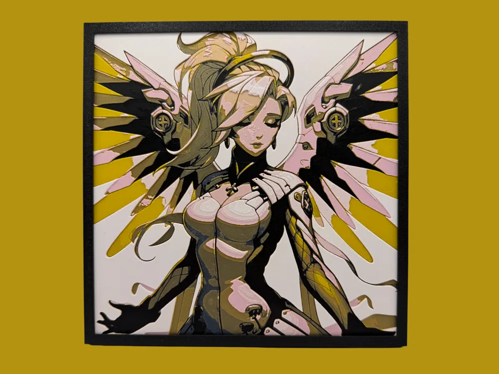 Mercy - Overwatch - Hueforge by Canadian Gamer HueForge model: Mercy - Overwatch - Hueforge by Canadian Gamer