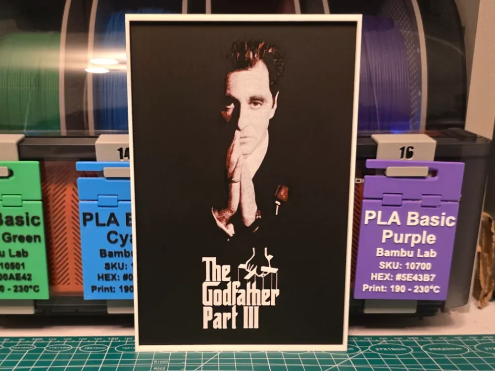 The Godfather Part III Movie Poster - Hueforge Art by Lumpy3D HueForge model: The Godfather Part III Movie Poster - Hueforge Art by Lumpy3D