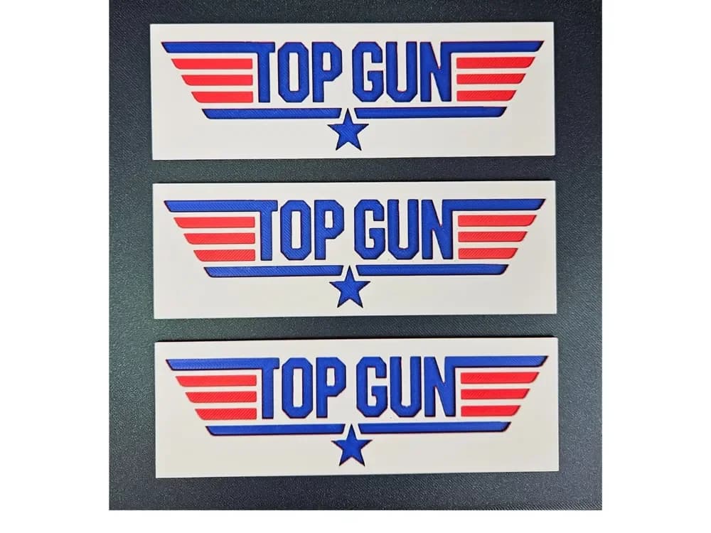 HueForge model: Top Gun Bookmark by BusyKikiBee