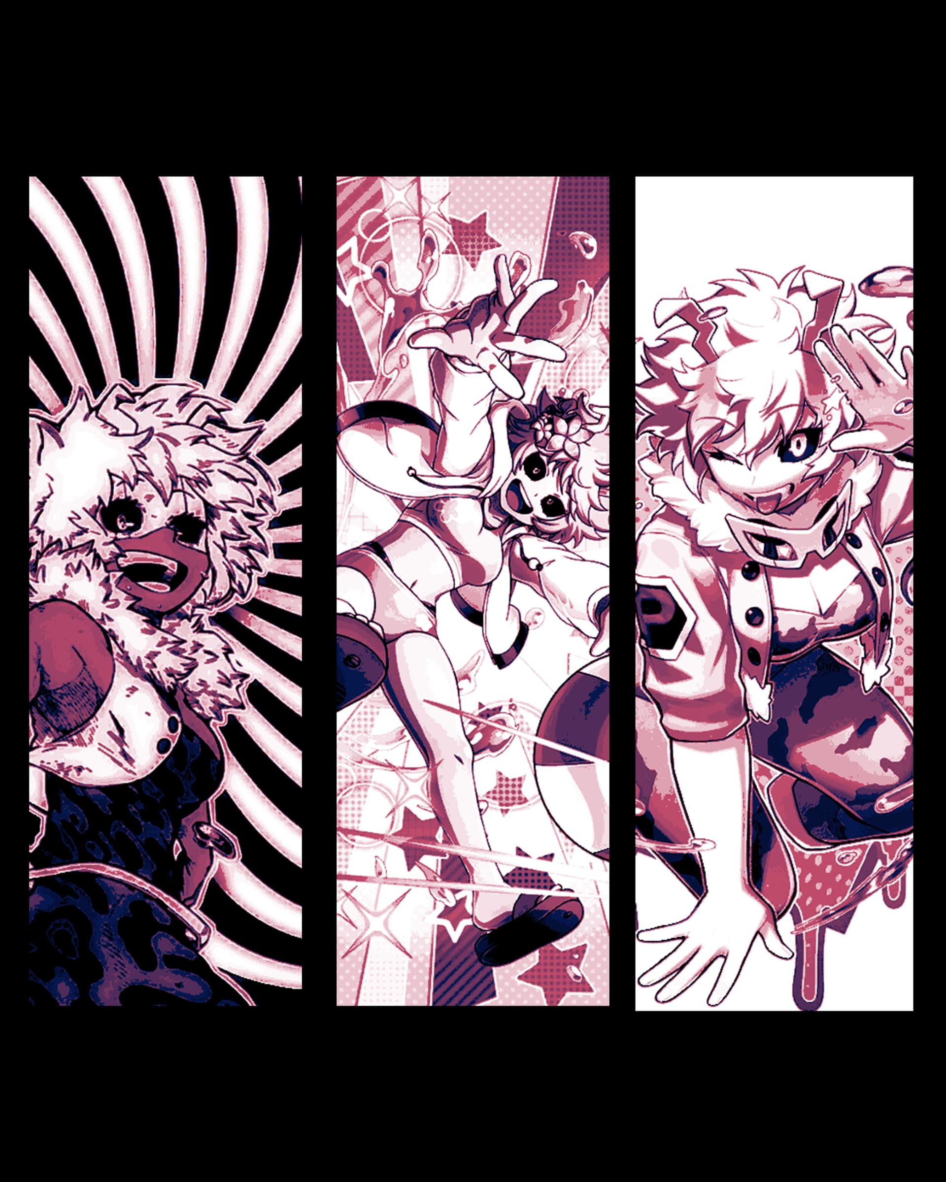 Fan Art from My Hero Academia - Mina Ashido with all the style - Set of Bookmarks Fan Art from My Hero Academia - Mina Ashido with all the style - Set of Bookmarks