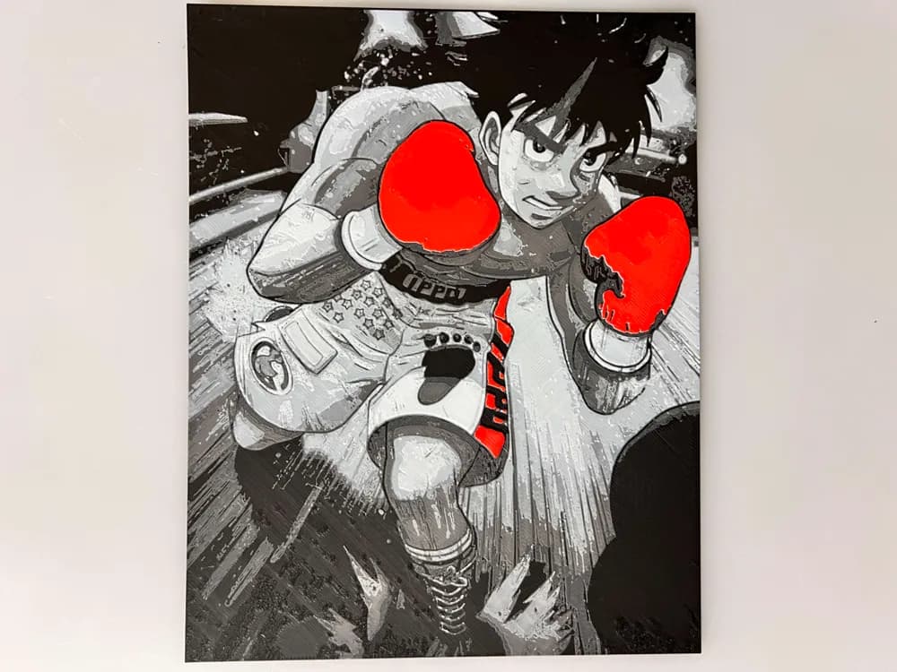 Hajime no Ippo - Ippo Makunouchi by 3djd HueForge model: Hajime no Ippo - Ippo Makunouchi by 3djd