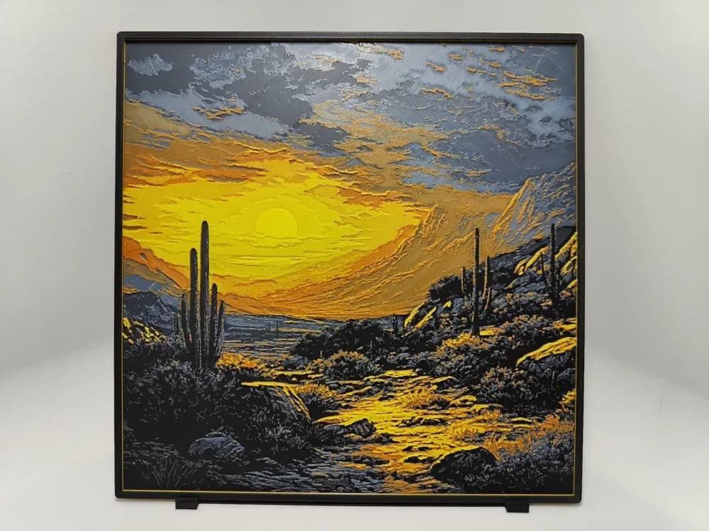 Cactus sunset - Hueforge by BeaN HueForge model: Cactus sunset - Hueforge by BeaN