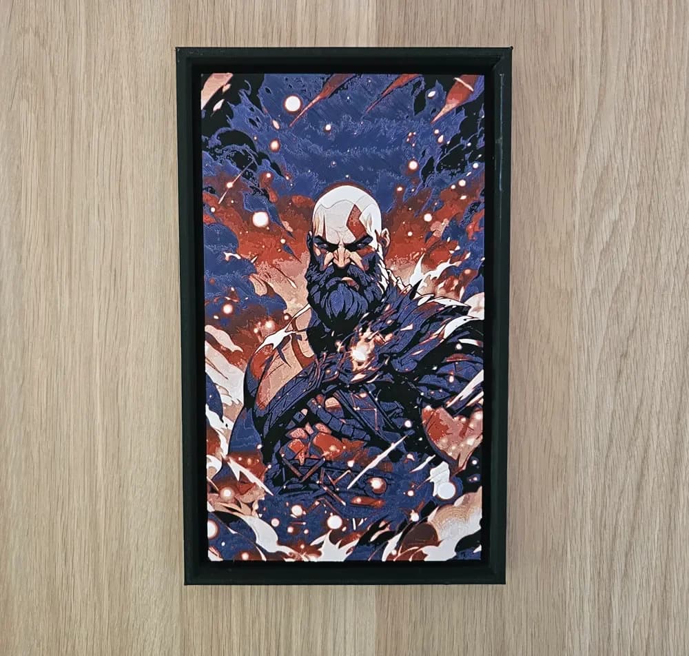 Kratos - God Of War by C3D HueForge model: Kratos - God Of War by C3D