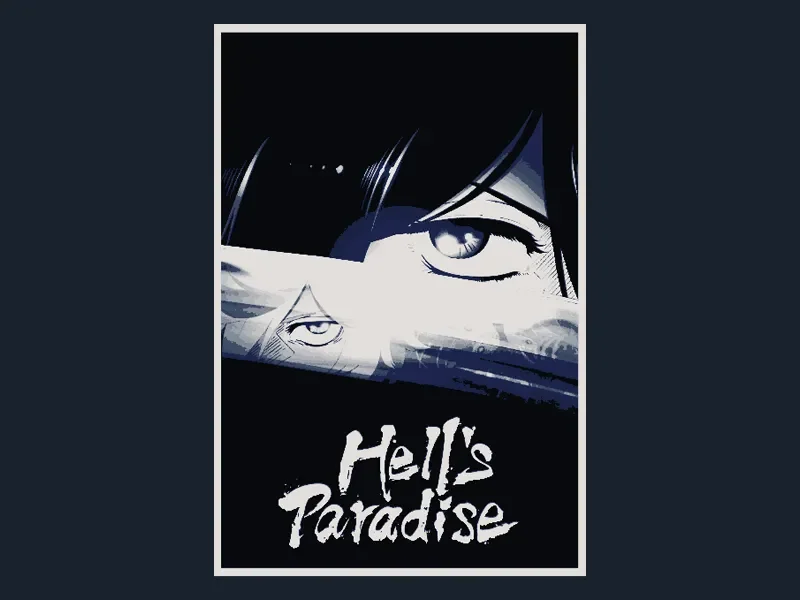Hell's Paradise (Series Poster - HueForge) by HugheCraft HueForge model: Hell's Paradise (Series Poster - HueForge) by HugheCraft