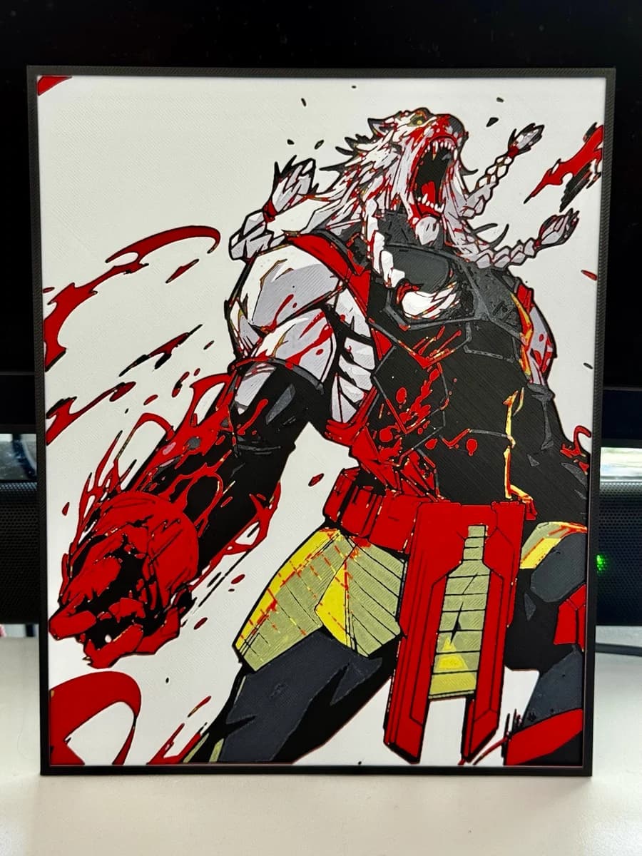 Battle Beast by Strata Prints HueForge model: Battle Beast by Strata Prints
