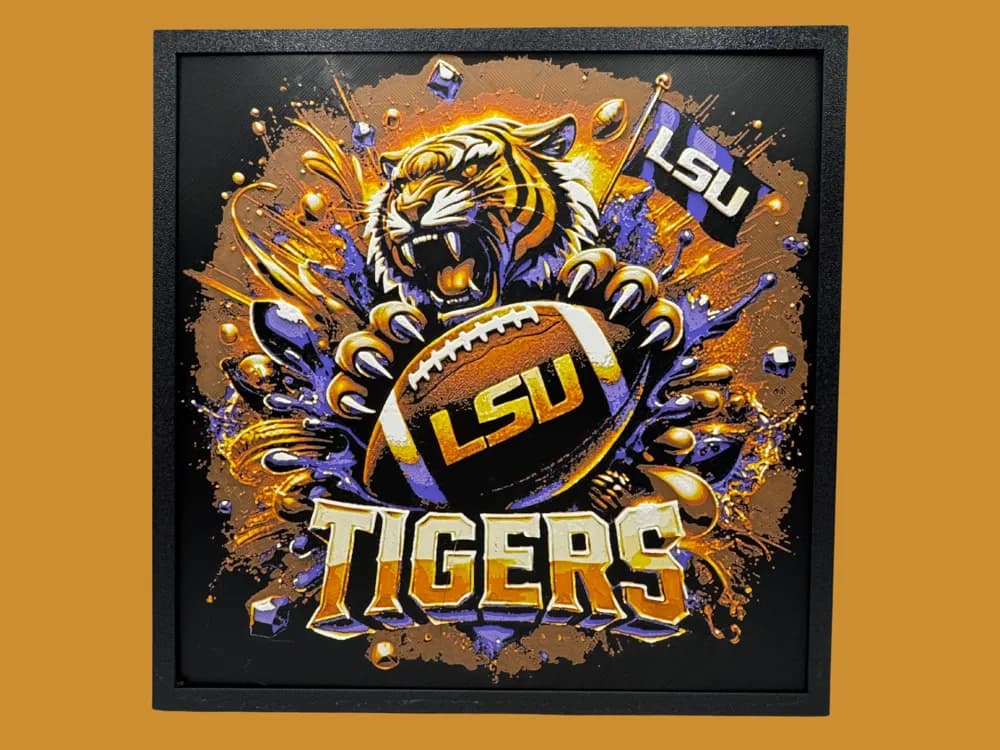 HueForge model: LSU Tigers - NCAA Football by Canadian Gamer