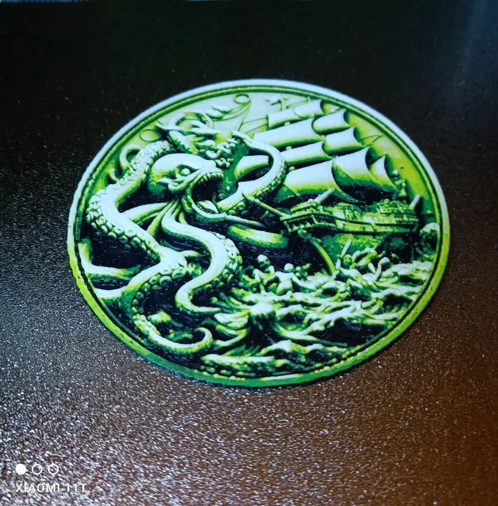 kraken hueforge by KO Additive Labo HueForge model: kraken hueforge by KO Additive Labo