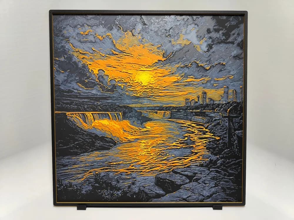 Niagara Falls Sunset - Hueforge by BeaN HueForge model: Niagara Falls Sunset - Hueforge by BeaN