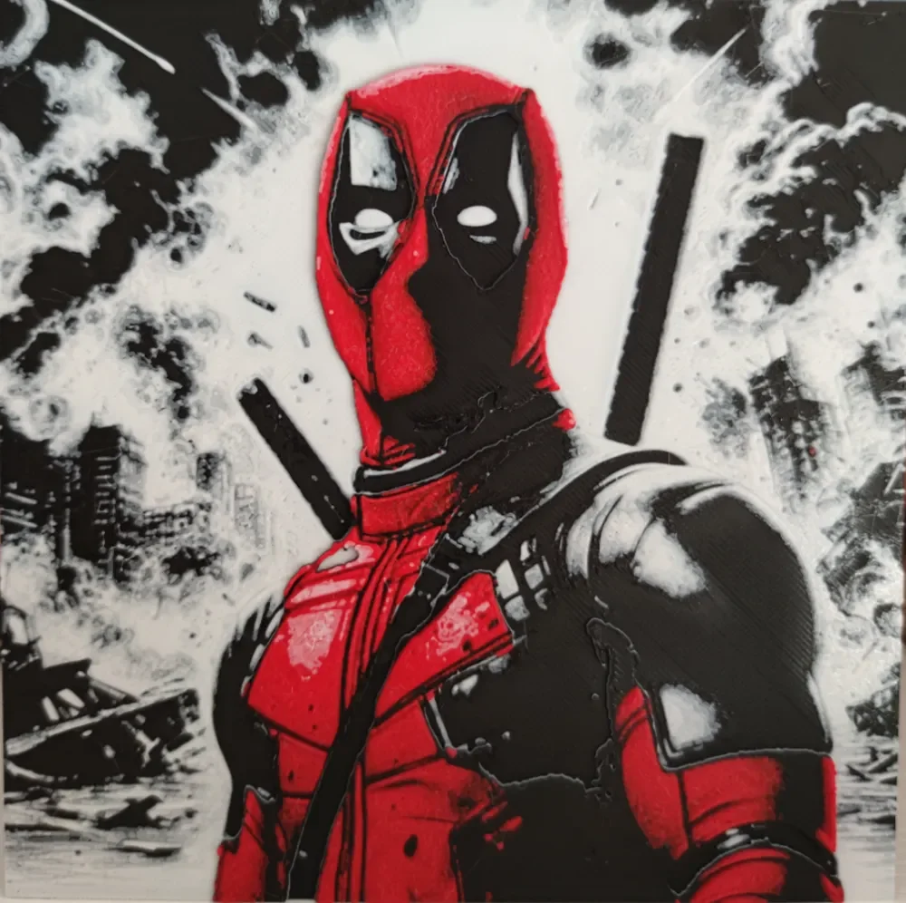 DeadPool Hueforge by Litolunar HueForge model: DeadPool Hueforge by Litolunar