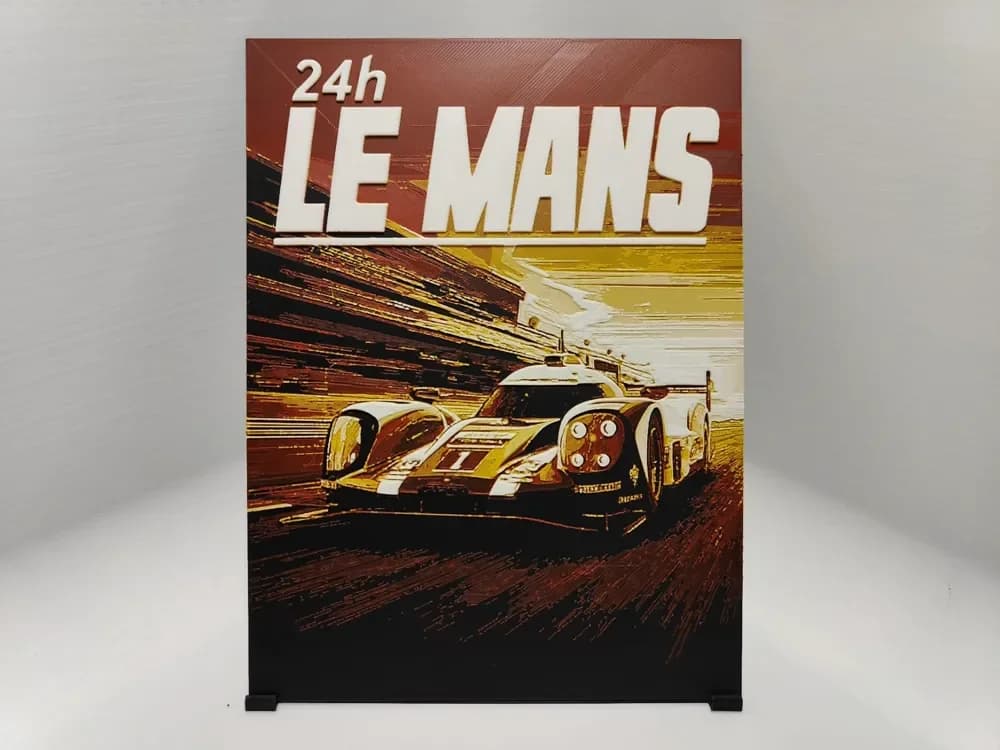HueForge model: 24h Le Mans Poster - Hueforge by BeaN