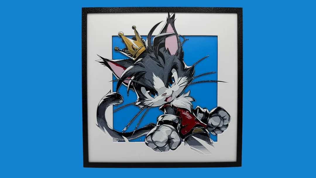 Cait Sith - Final Fantasy Hueforge by Canadian Gamer HueForge model: Cait Sith - Final Fantasy Hueforge by Canadian Gamer