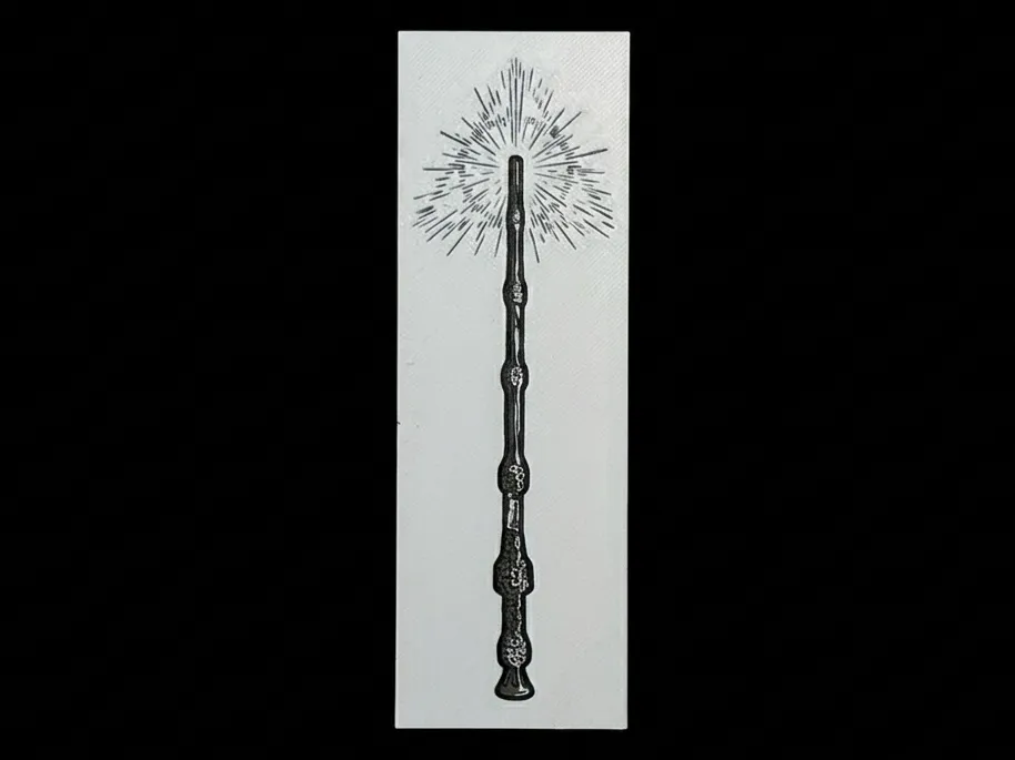 Harry Potter Deathly Hallows Elder Wand Bookmark by The SkyLab 3D HueForge model: Harry Potter Deathly Hallows Elder Wand Bookmark by The SkyLab 3D
