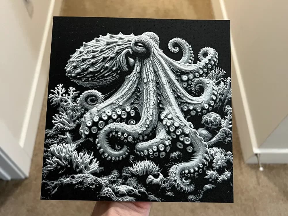 Octopus Art Hueforge by RP47 Designs HueForge model: Octopus Art Hueforge by RP47 Designs