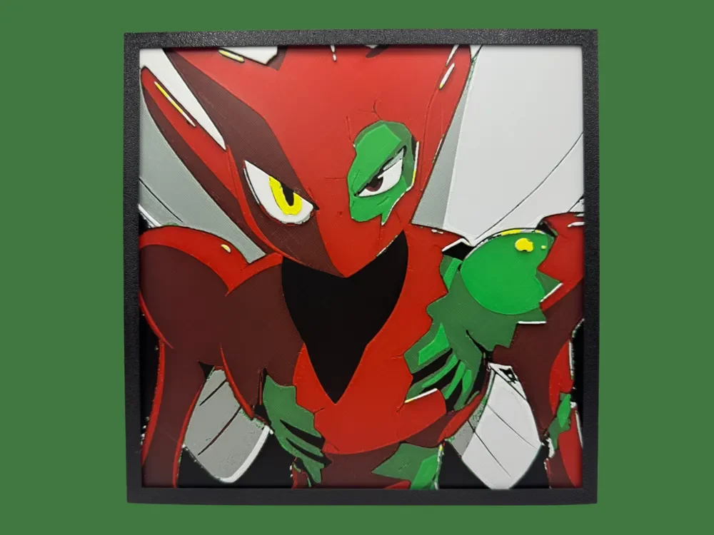 Scizor - Broken Armor by Canadian Gamer HueForge model: Scizor - Broken Armor by Canadian Gamer