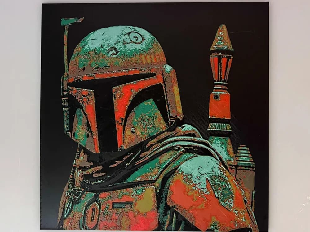 Boba Fett, Star Wars by 3djd HueForge model: Boba Fett, Star Wars by 3djd