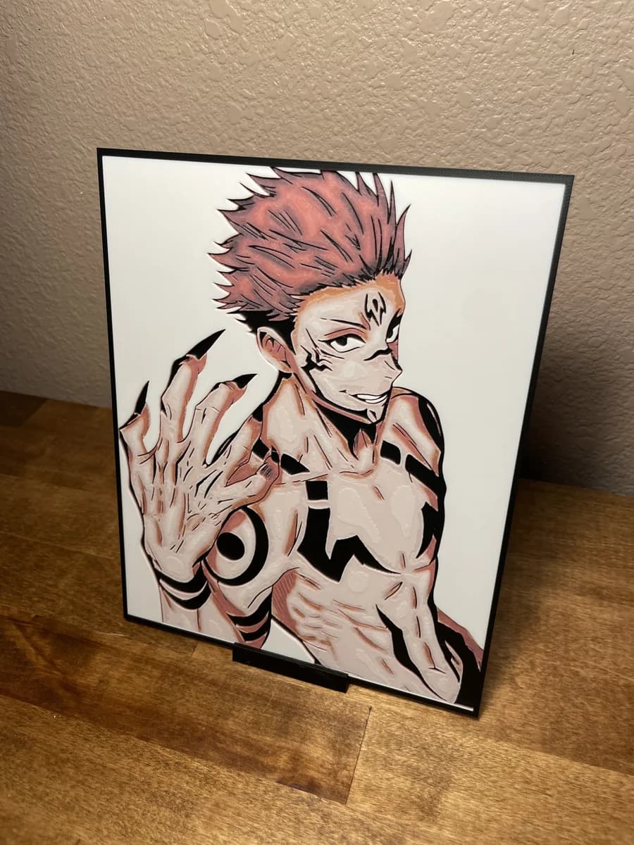 Sukuna Standing - Jujutsu Kaisen by Cloudy Nostalgia HueForge model: Sukuna Standing - Jujutsu Kaisen by Cloudy Nostalgia