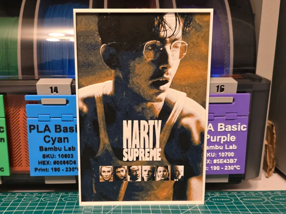 Marty Supreme Movie Poster - Hueforge Art by Lumpy3D HueForge model: Marty Supreme Movie Poster - Hueforge Art by Lumpy3D