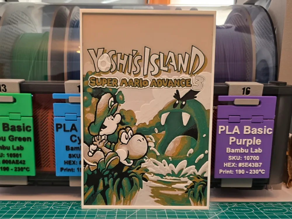 Yoshi's Island: Super Mario Advance 3 - Hueforge by Lumpy3D HueForge model: Yoshi's Island: Super Mario Advance 3 - Hueforge by Lumpy3D
