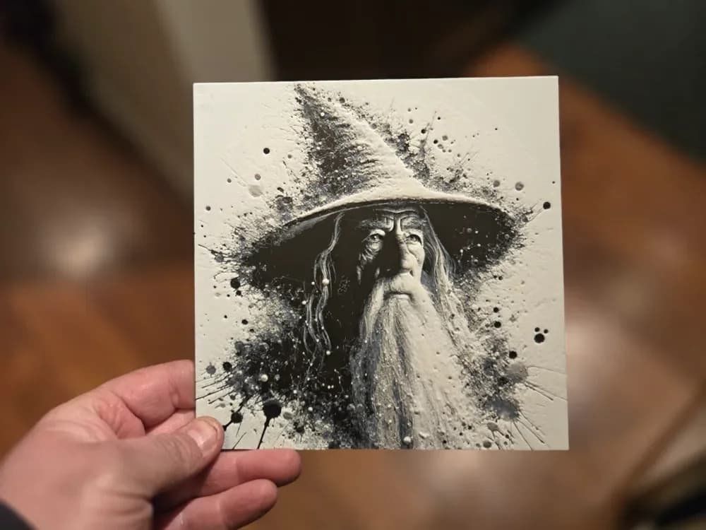Graffiti Gandalf The Grey Hueforge by 3Ree Printing HueForge model: Graffiti Gandalf The Grey Hueforge by 3Ree Printing