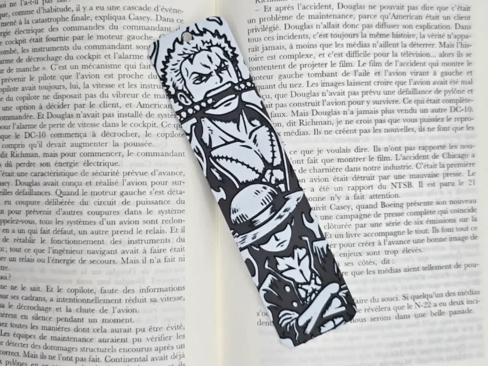 Bookmark Luffy & Roronoa one Piece by Kactus Fpv HueForge model: Bookmark Luffy & Roronoa one Piece by Kactus Fpv