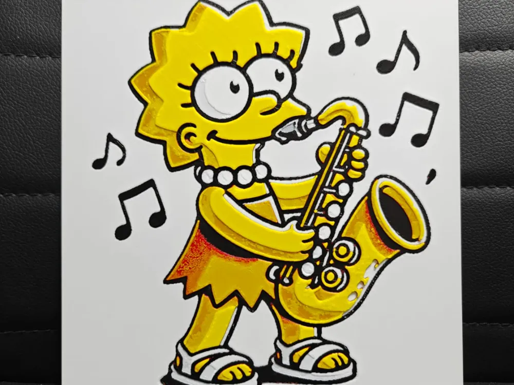 HueForge model: Lisa Simpson by TheHueforgeLady