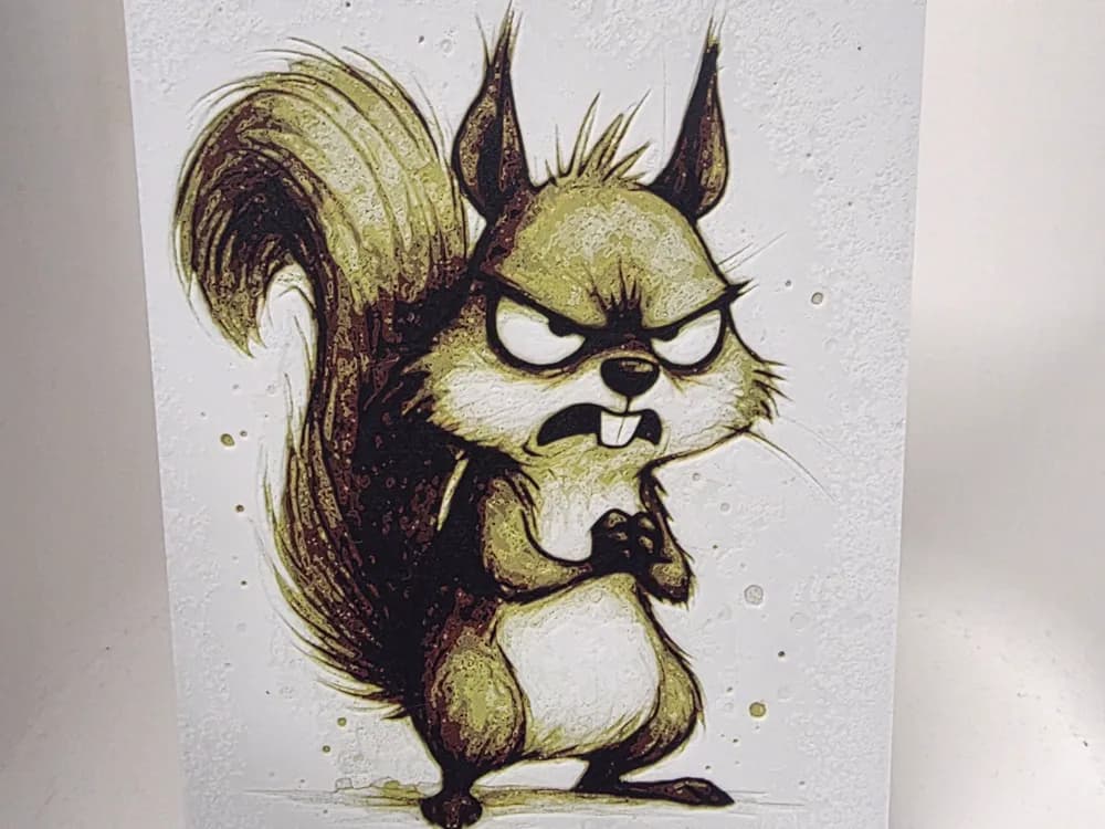 Angry Squirrel Hueforge by Morganja HueForge model: Angry Squirrel Hueforge by Morganja